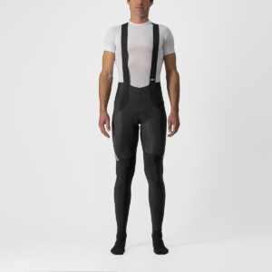 Pantaloni lungi cu bretele Castelli Sorpasso RoS Negru/Argintiu Reflex L